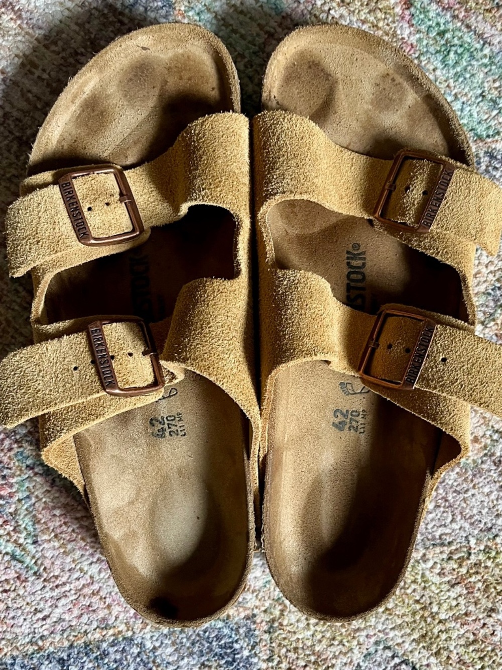 Birkenstock Suede Leather-Arizona Latte Cream